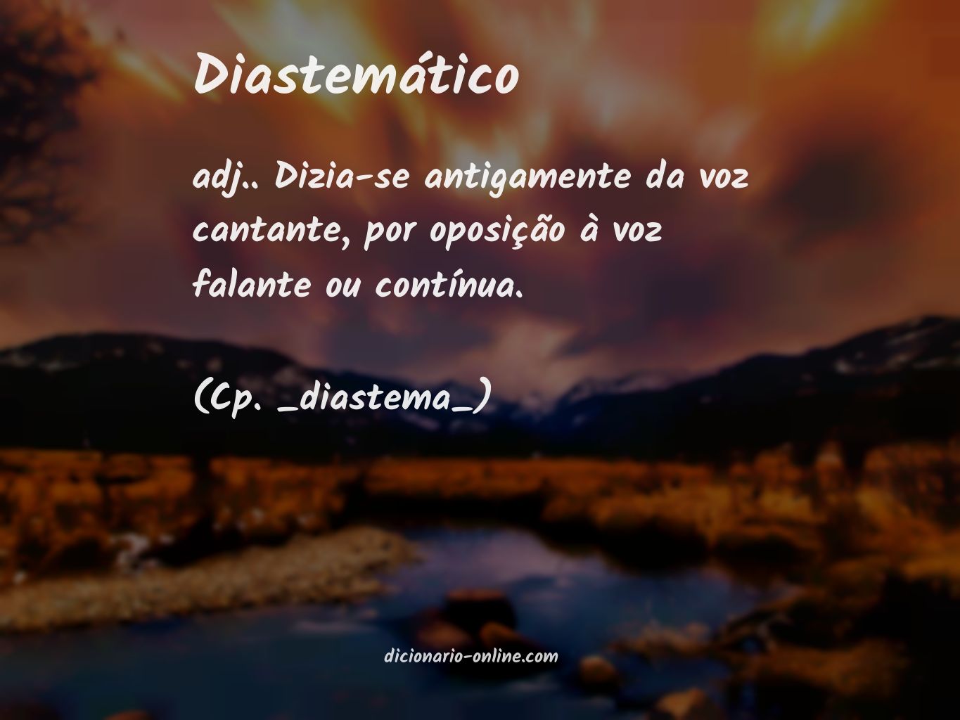 Significado de diastemático