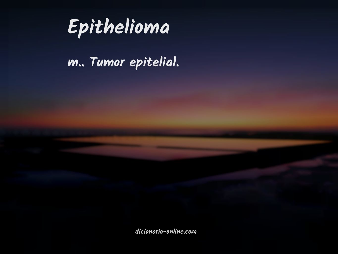 Significado de epithelioma