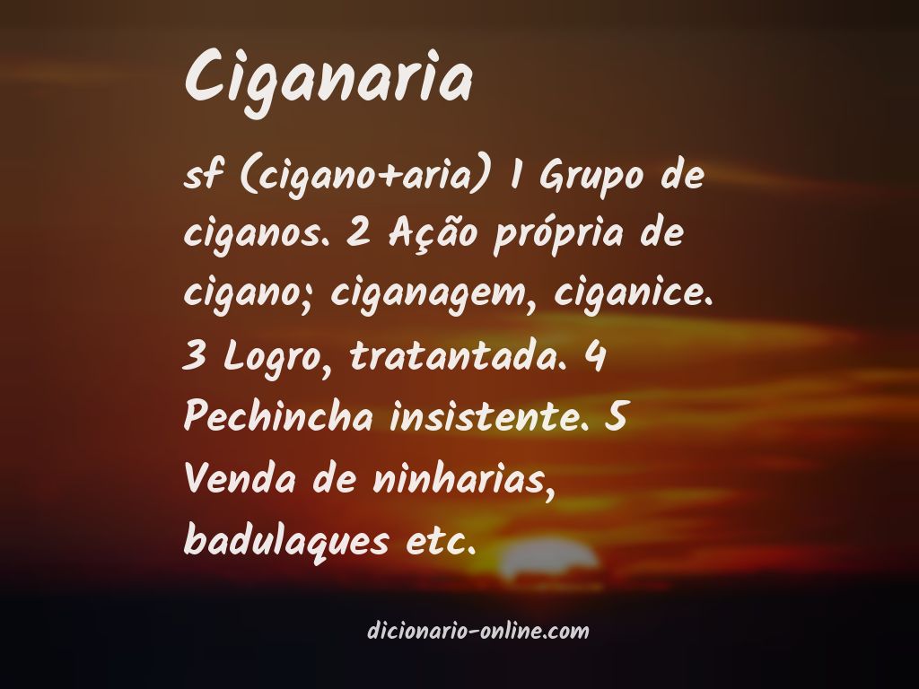 Significado de ciganaria