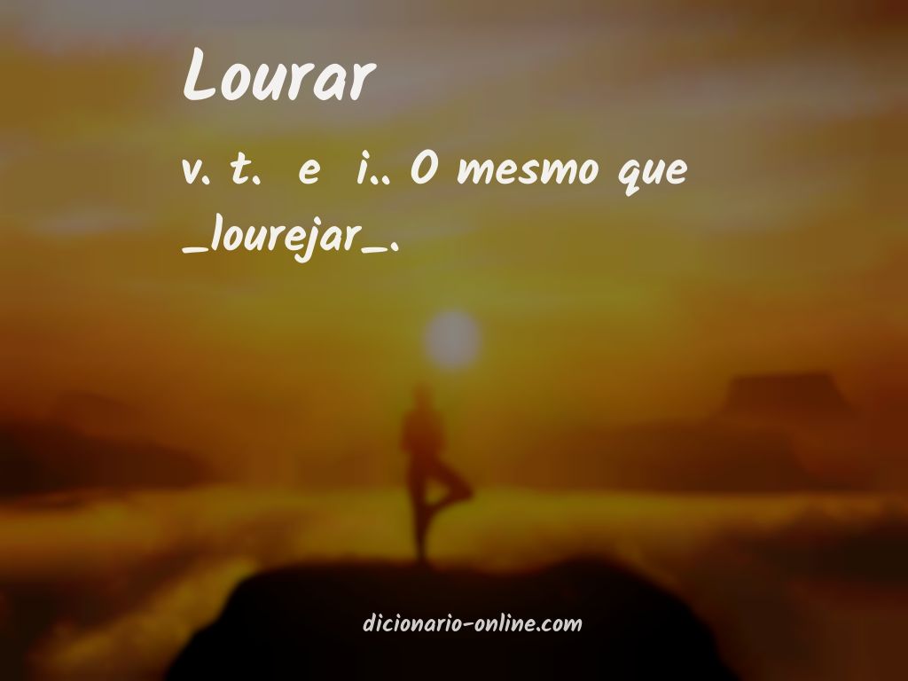 Significado de lourar