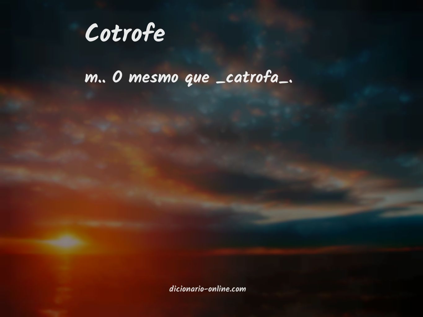 Significado de cotrofe