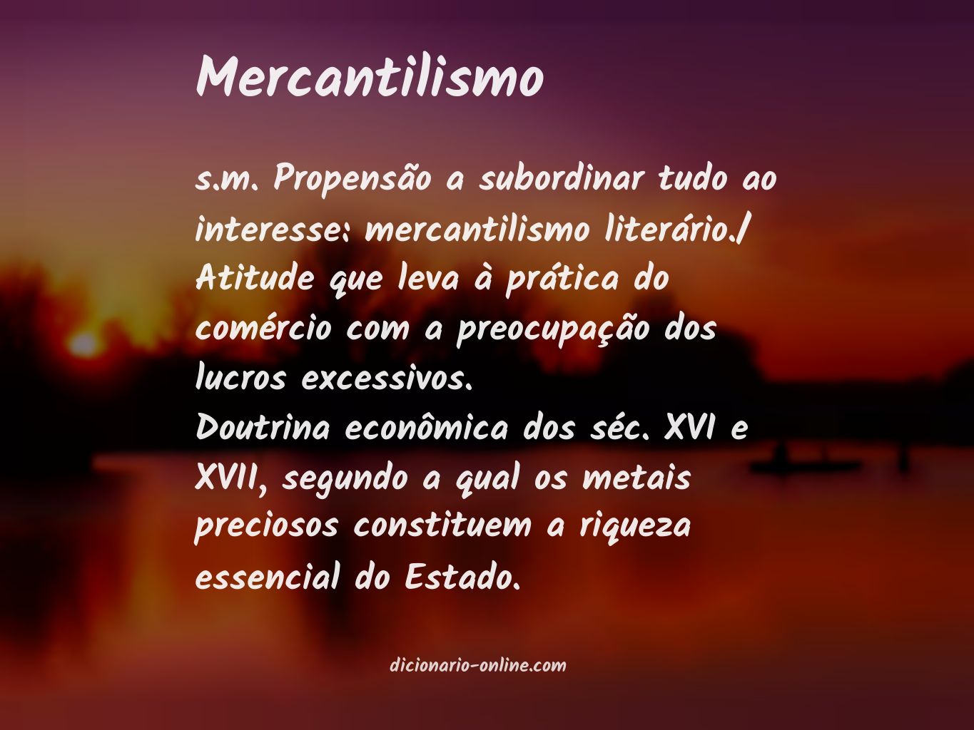 Significado de mercantilismo