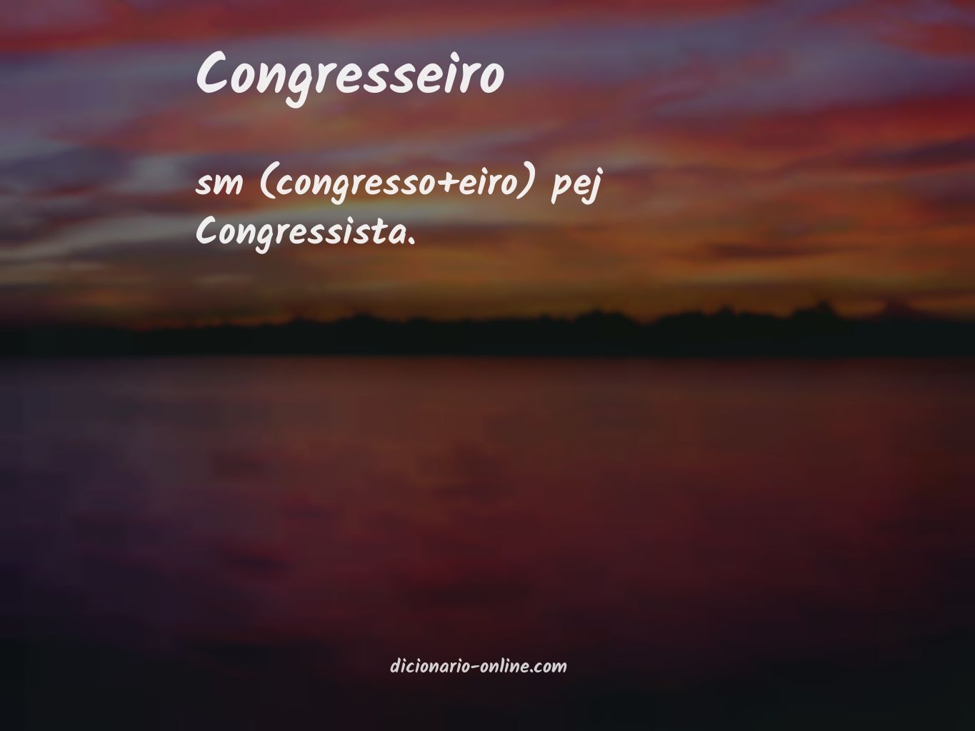 Significado de congresseiro