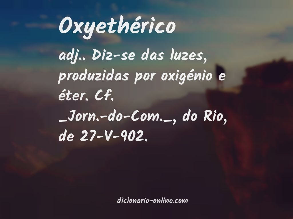 Significado de oxyethérico