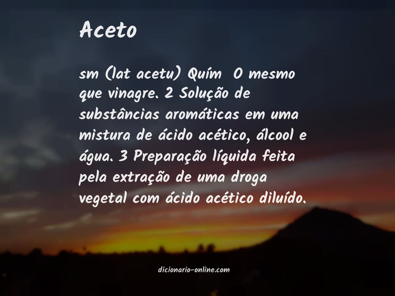 Significado de aceto