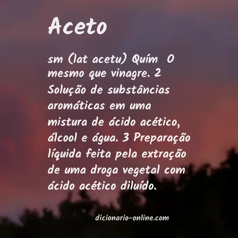 Significado de aceto