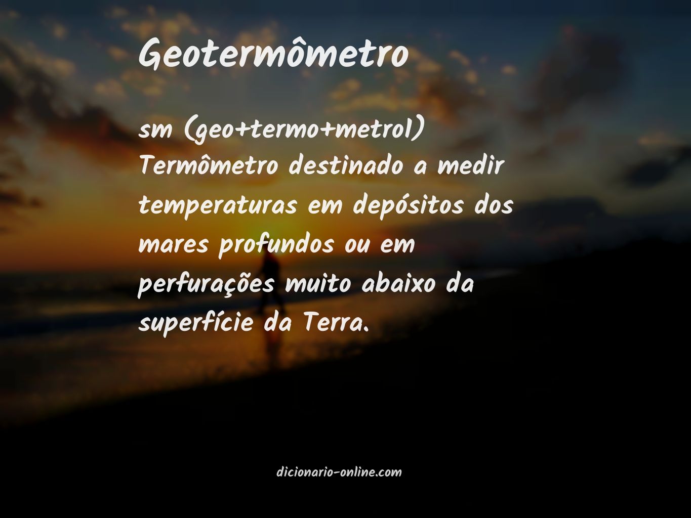 Significado de geotermômetro