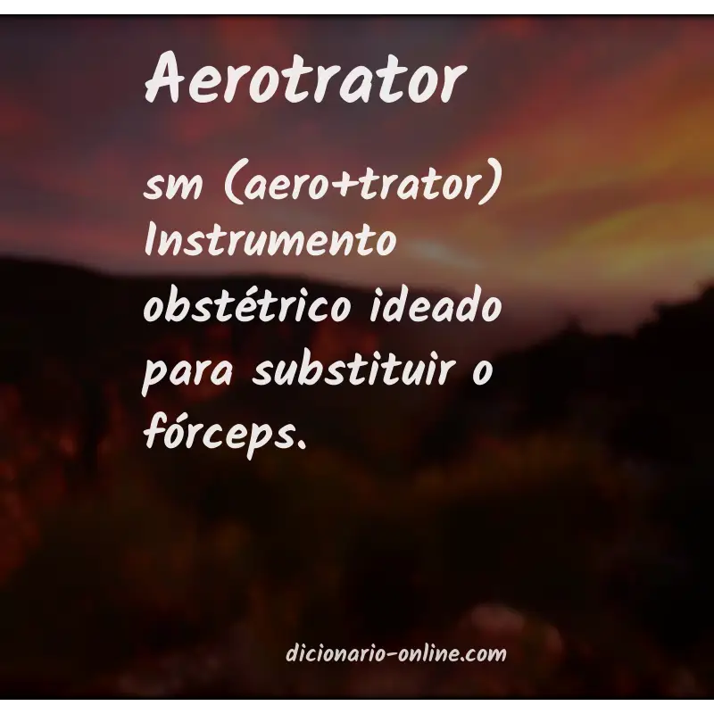 Significado de aerotrator