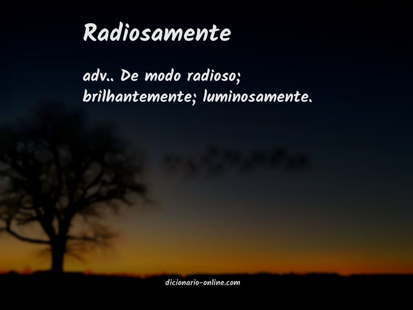 Significado de radiosamente