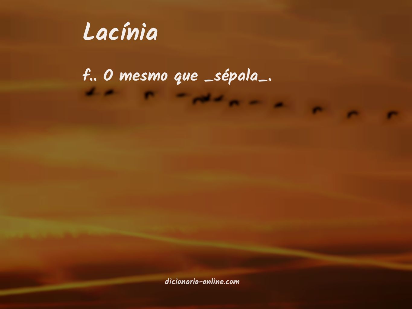 Significado de lacínia