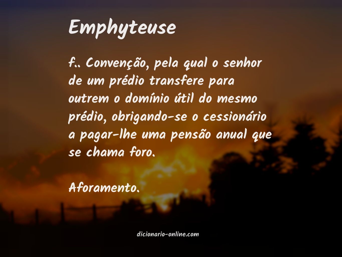 Significado de emphyteuse