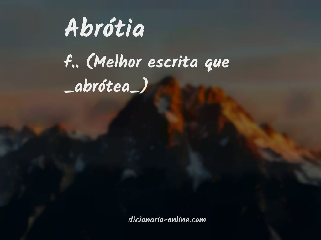 Significado de abrótia