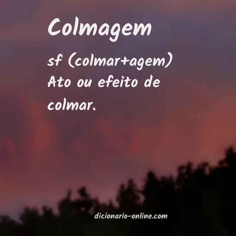 Significado de colmagem