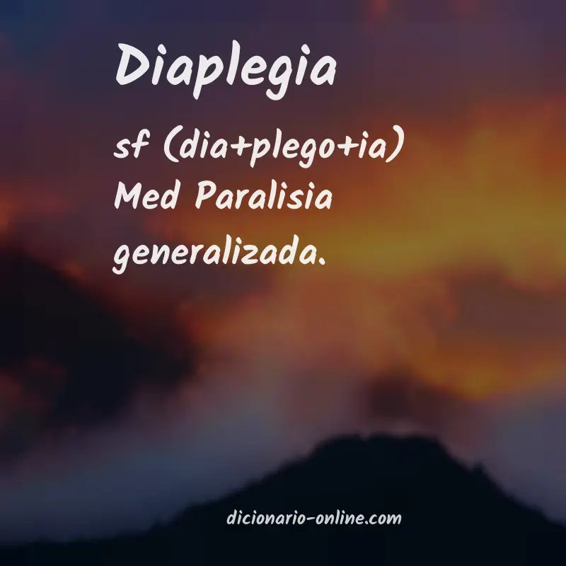 Significado de diaplegia