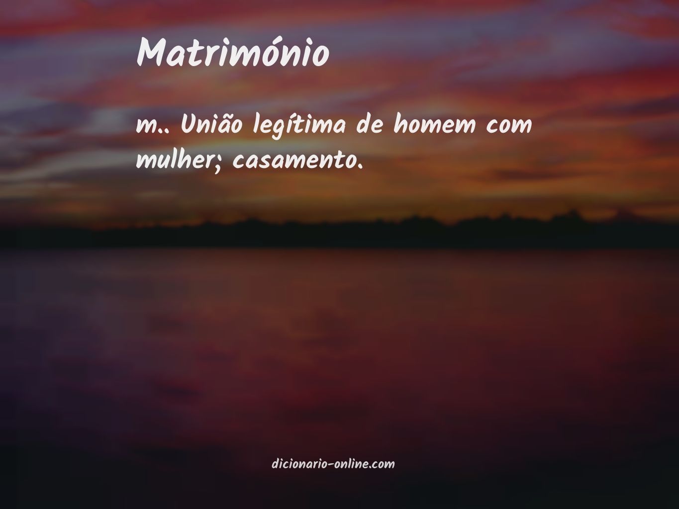 Significado de matrimónio