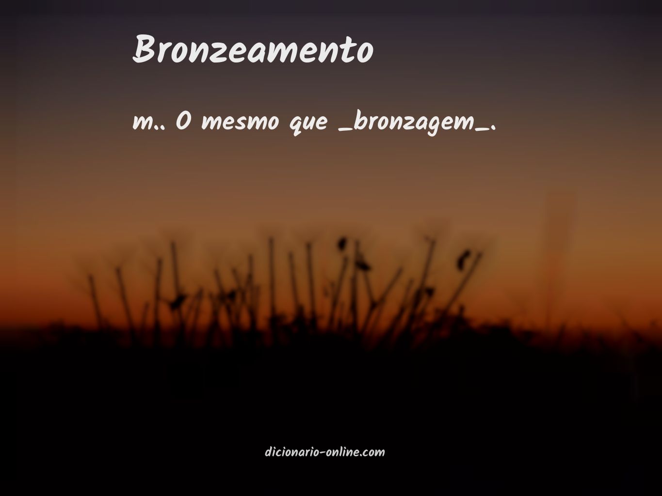 Significado de bronzeamento