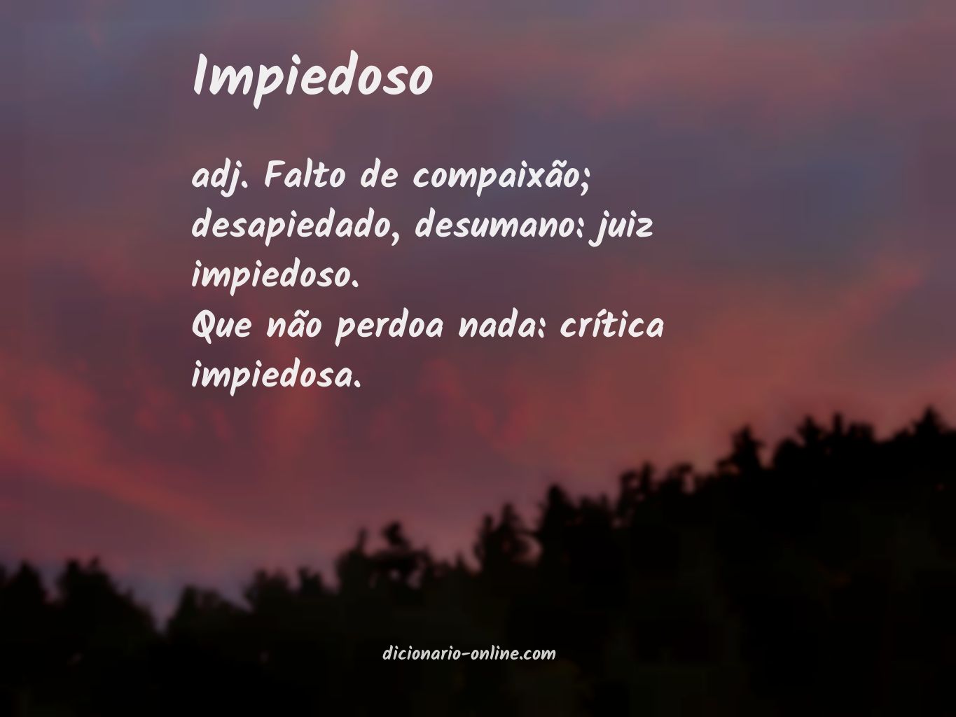 Significado de impiedoso