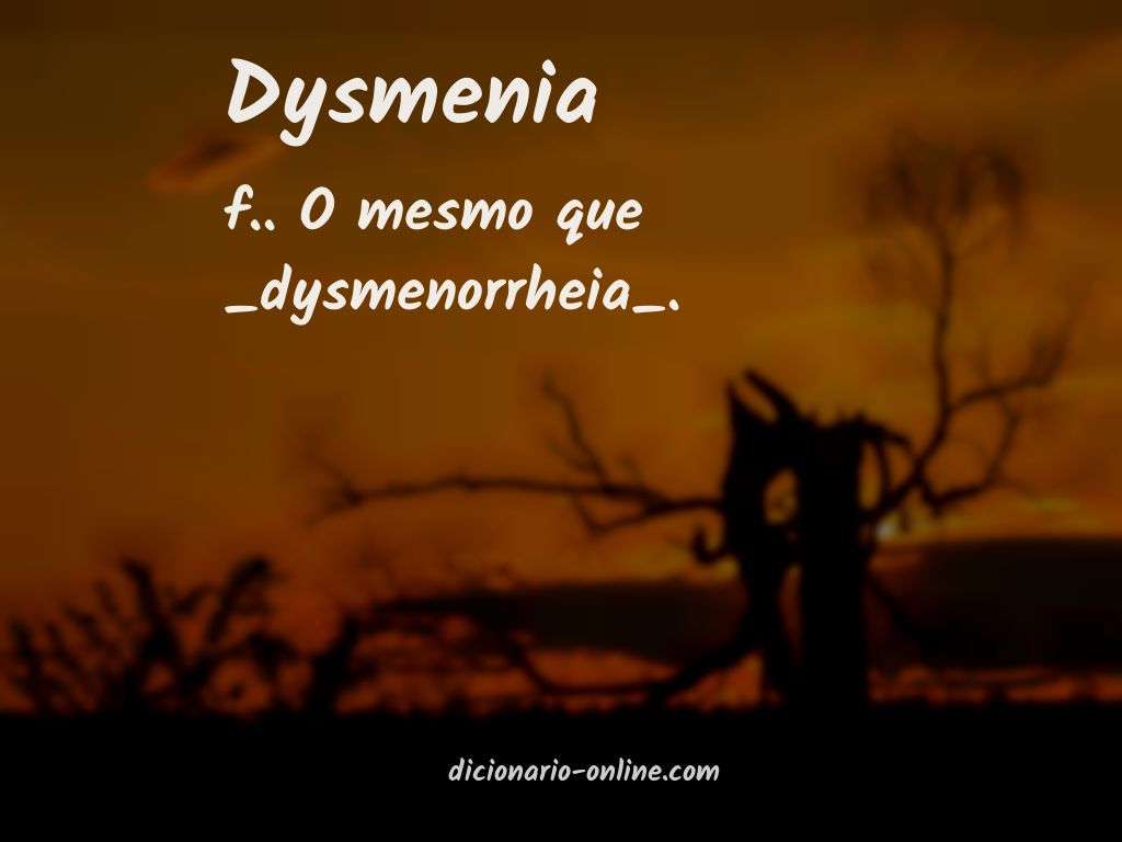 Significado de dysmenia