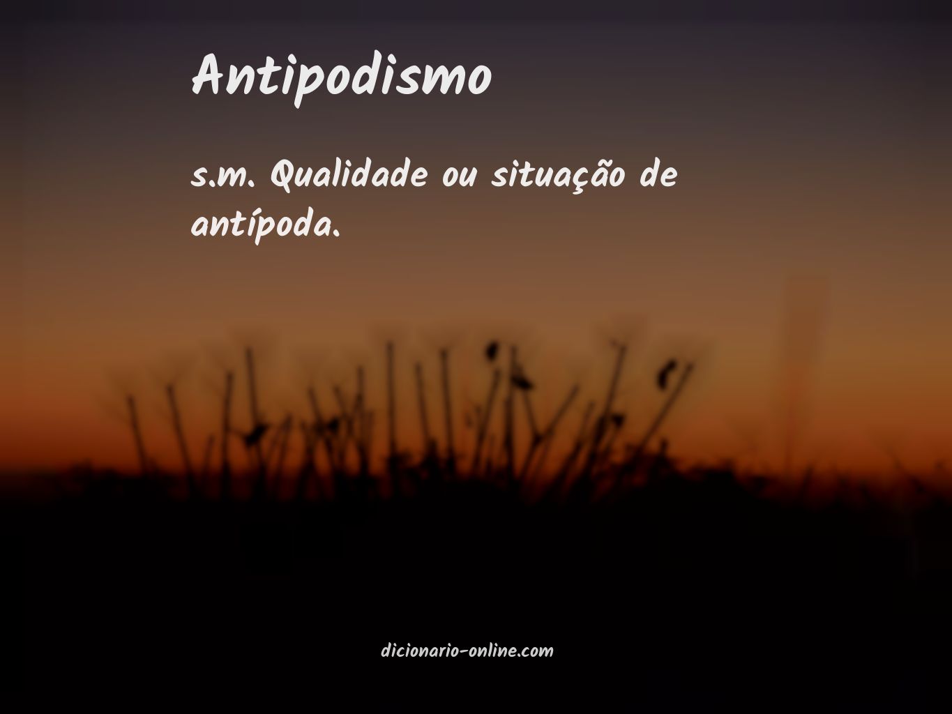 Significado de antipodismo