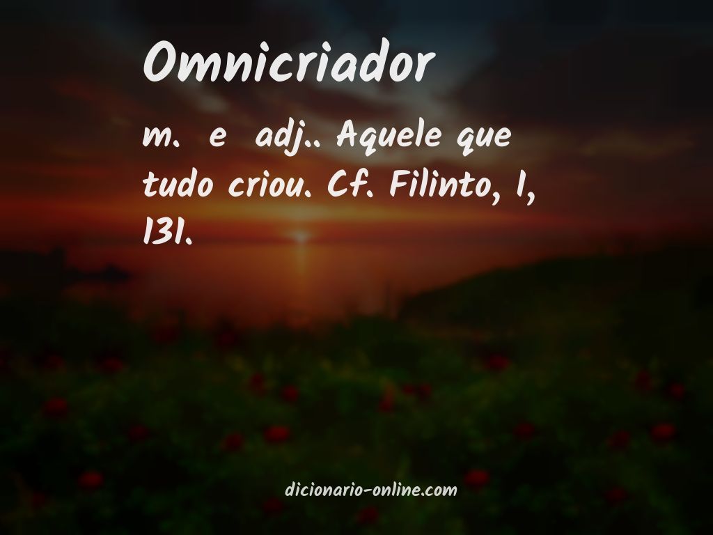 Significado de omnicriador