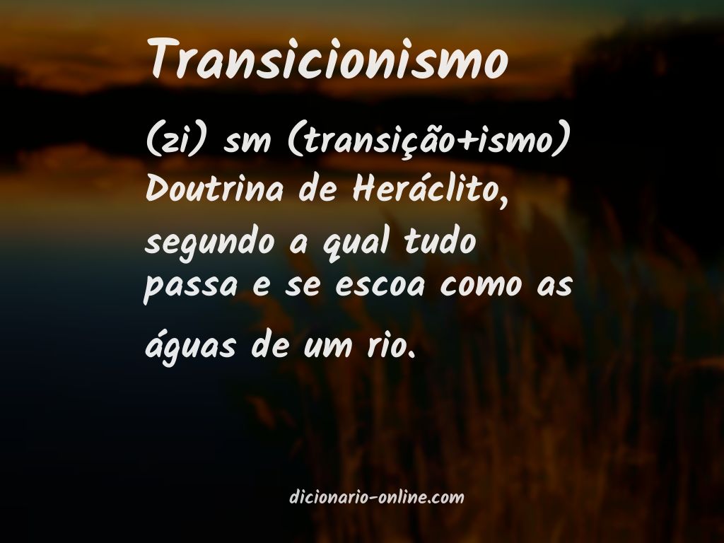 Significado de transicionismo