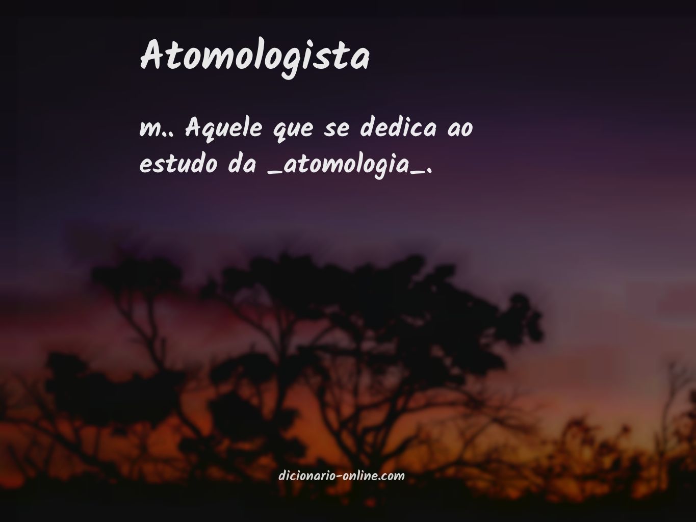 Significado de atomologista