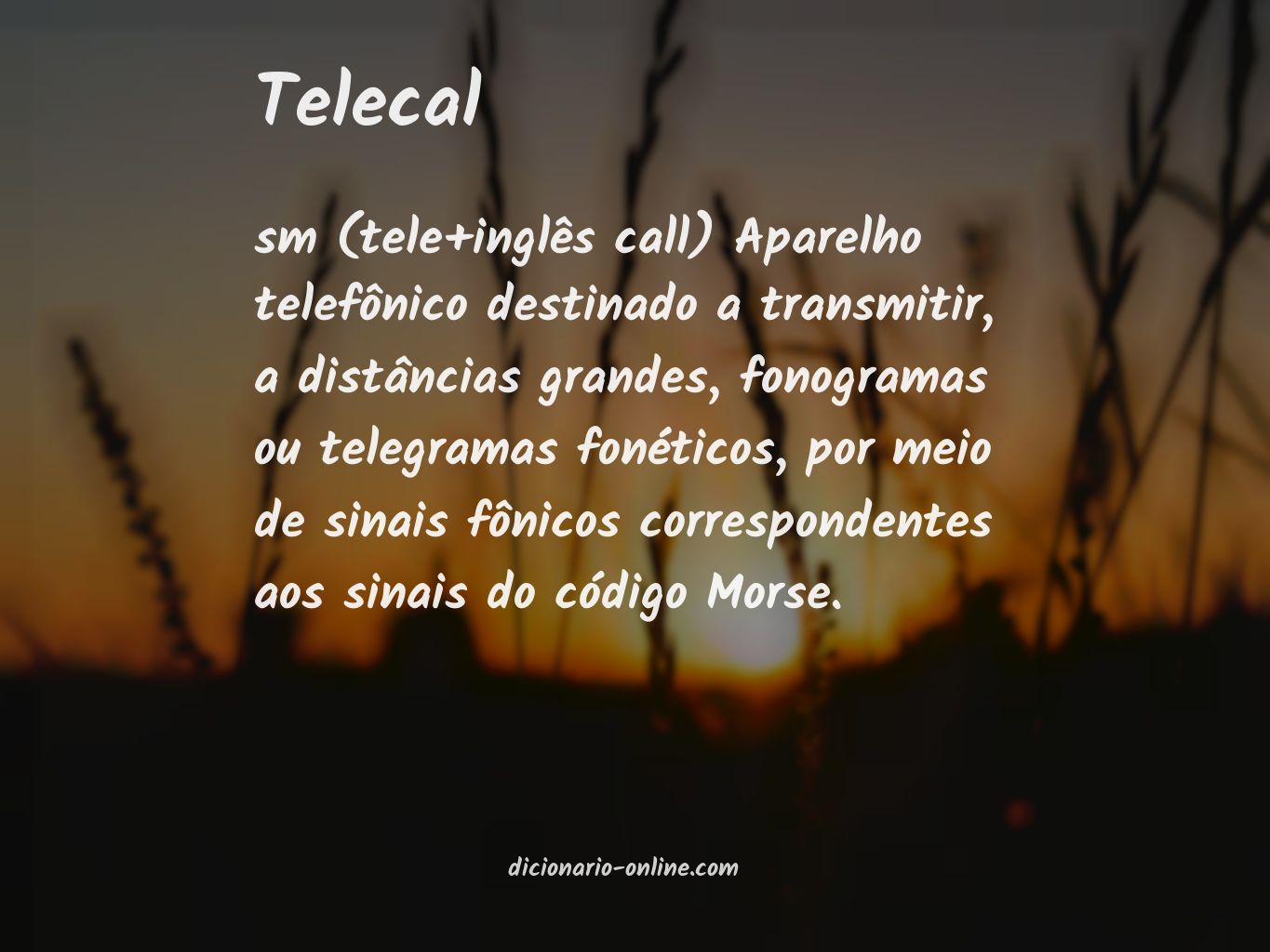 Significado de telecal