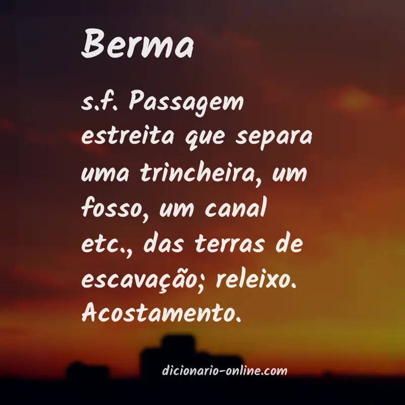 Significado de berma