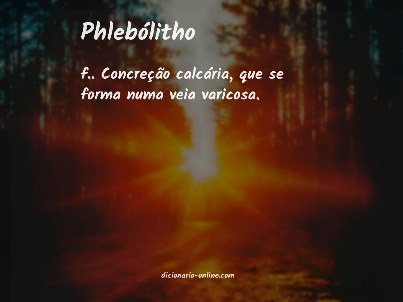 Significado de phlebólitho