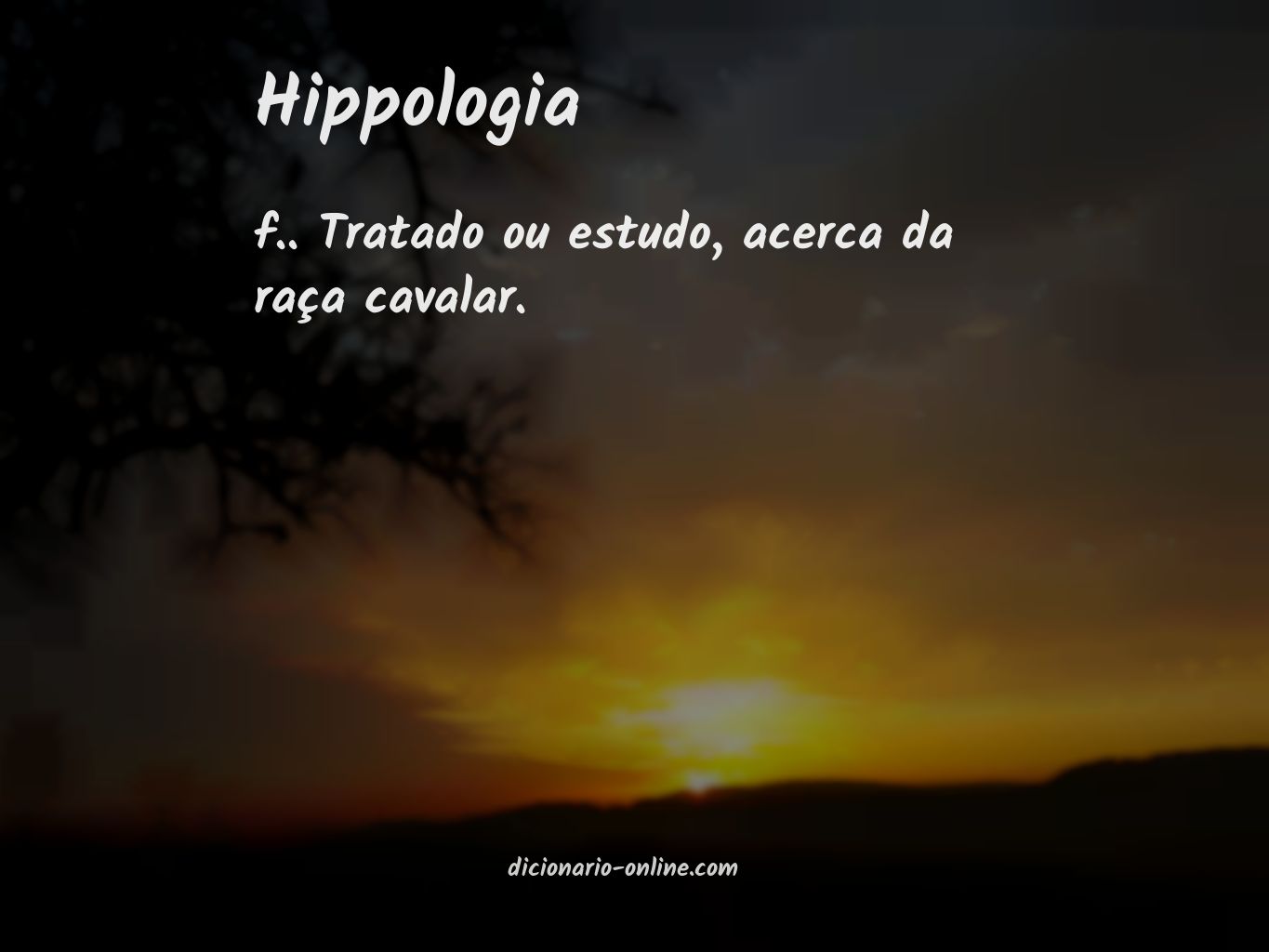 Significado de hippologia