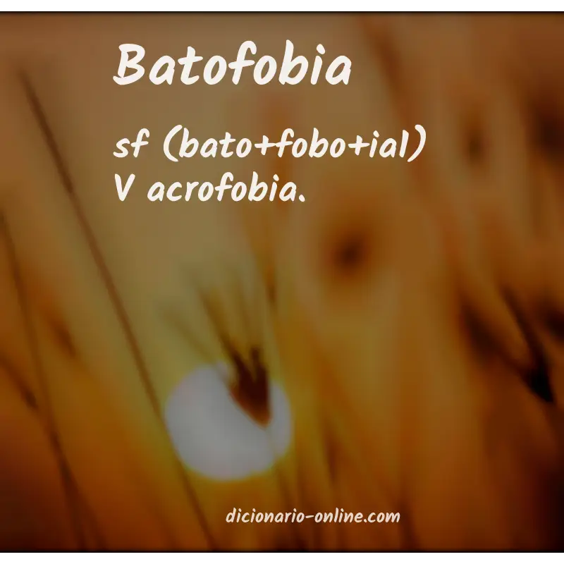 Significado de batofobia
