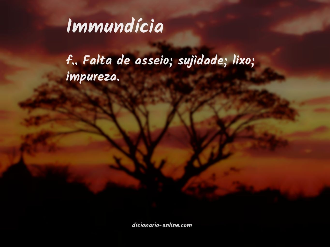 Significado de immundícia