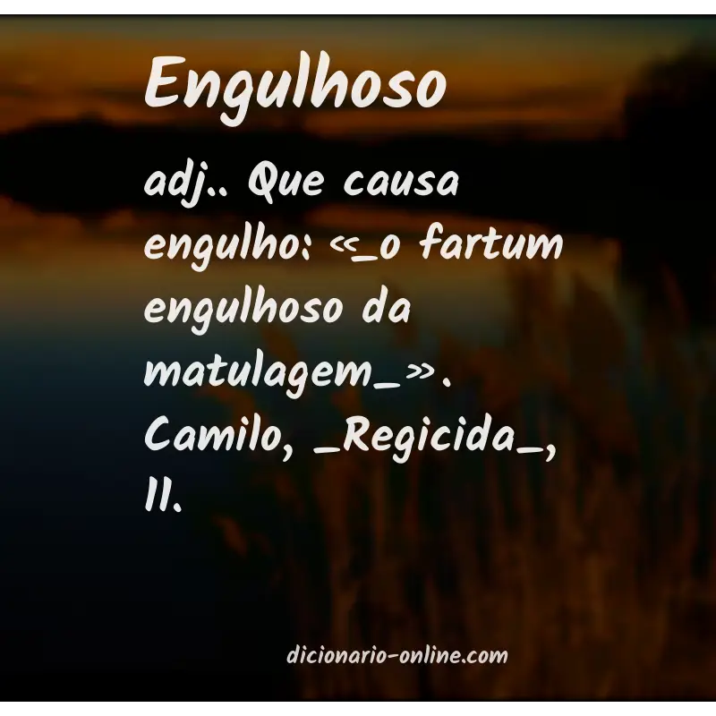 Significado de engulhoso