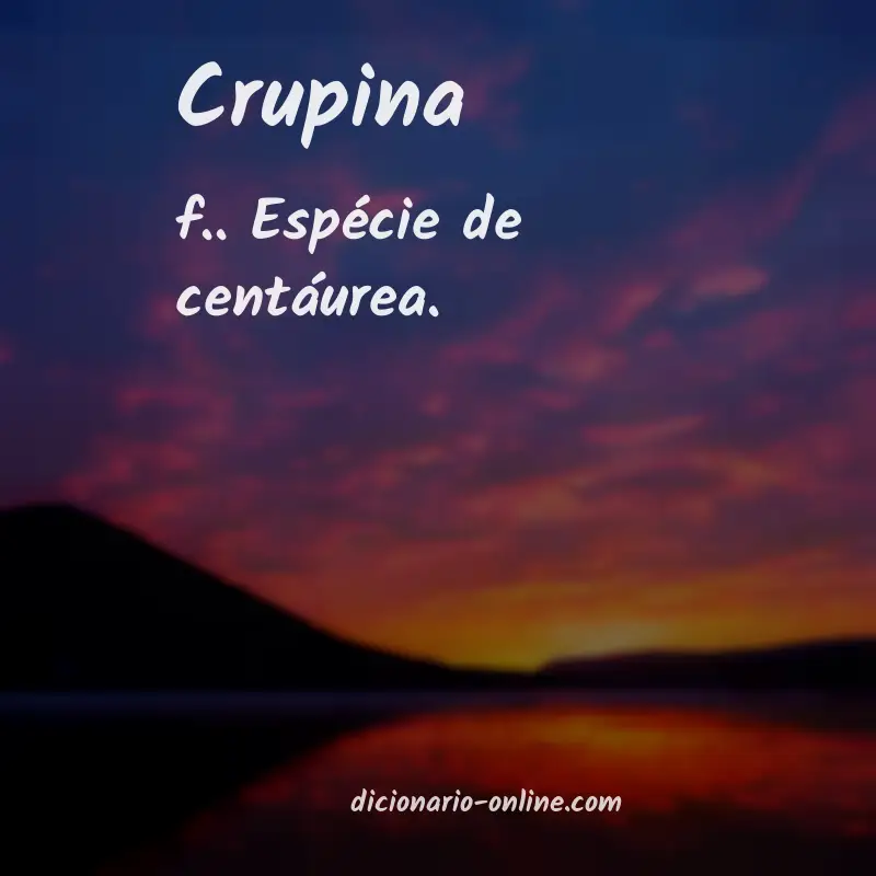 Significado de crupina