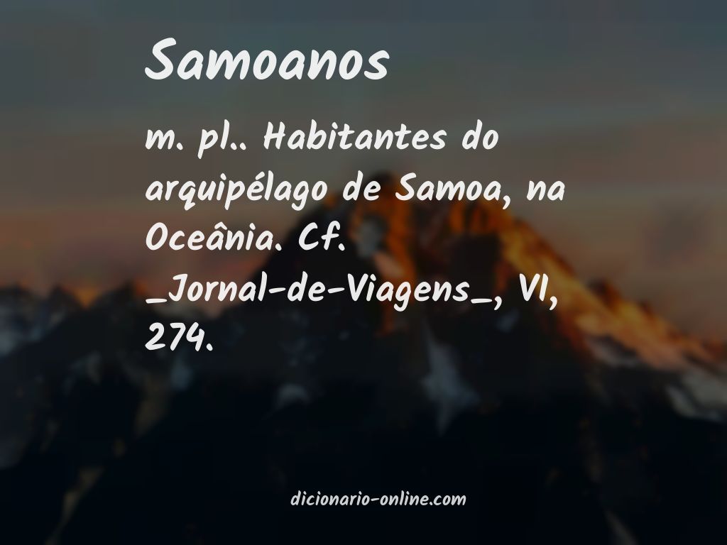Significado de samoanos