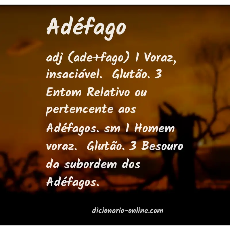 Significado de adéfago