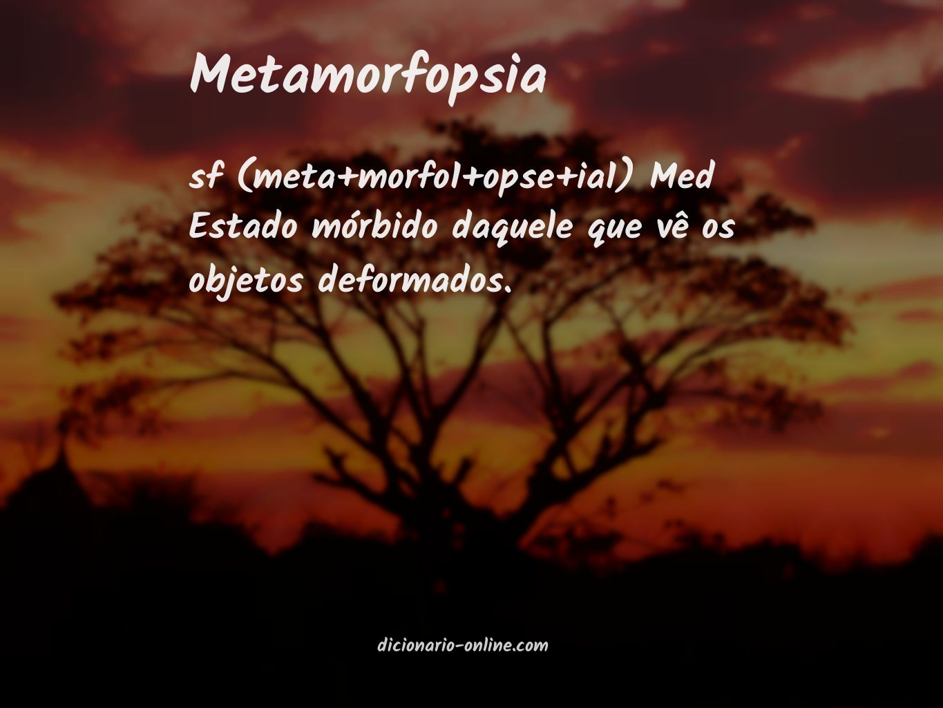 Significado de metamorfopsia