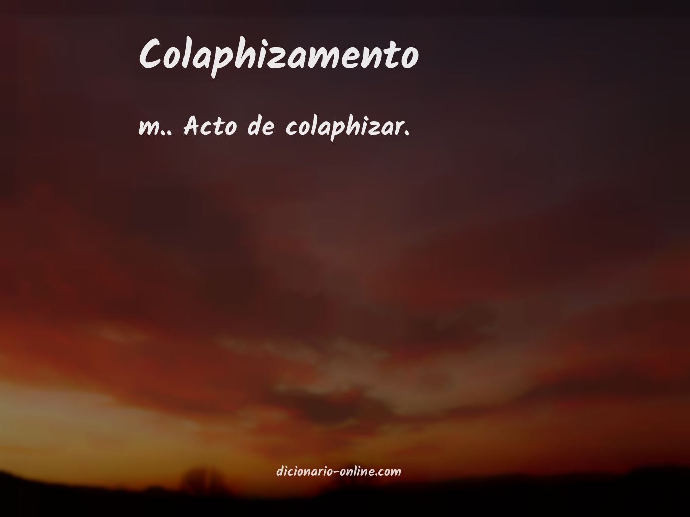 Significado de colaphizamento