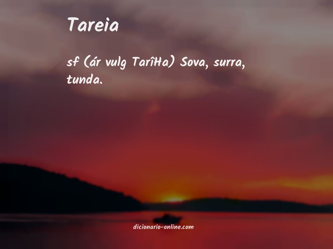 Significado de tareia