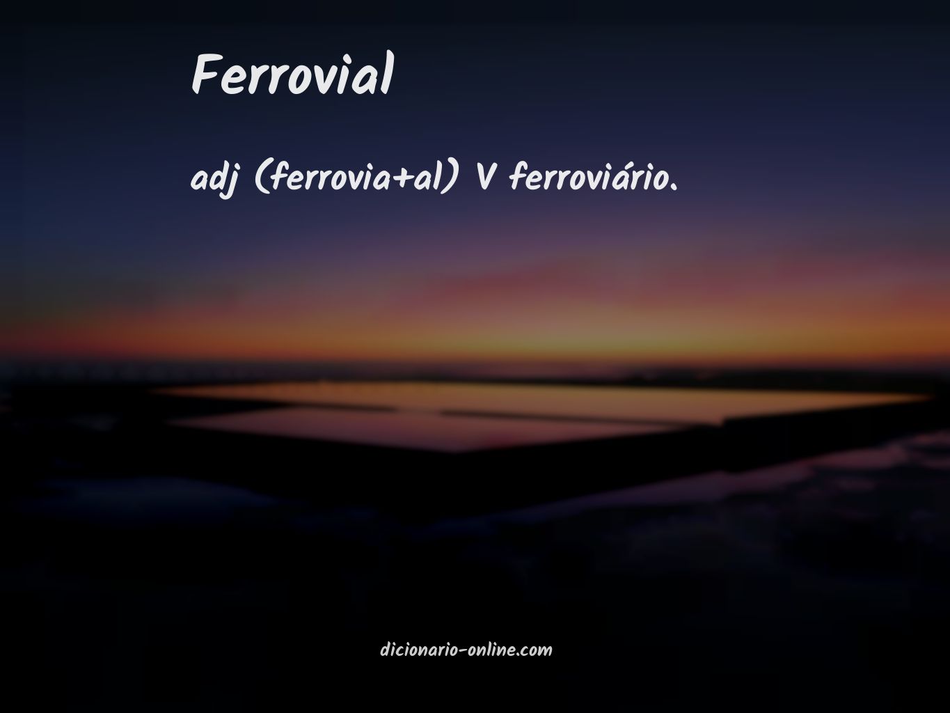 Significado de ferrovial