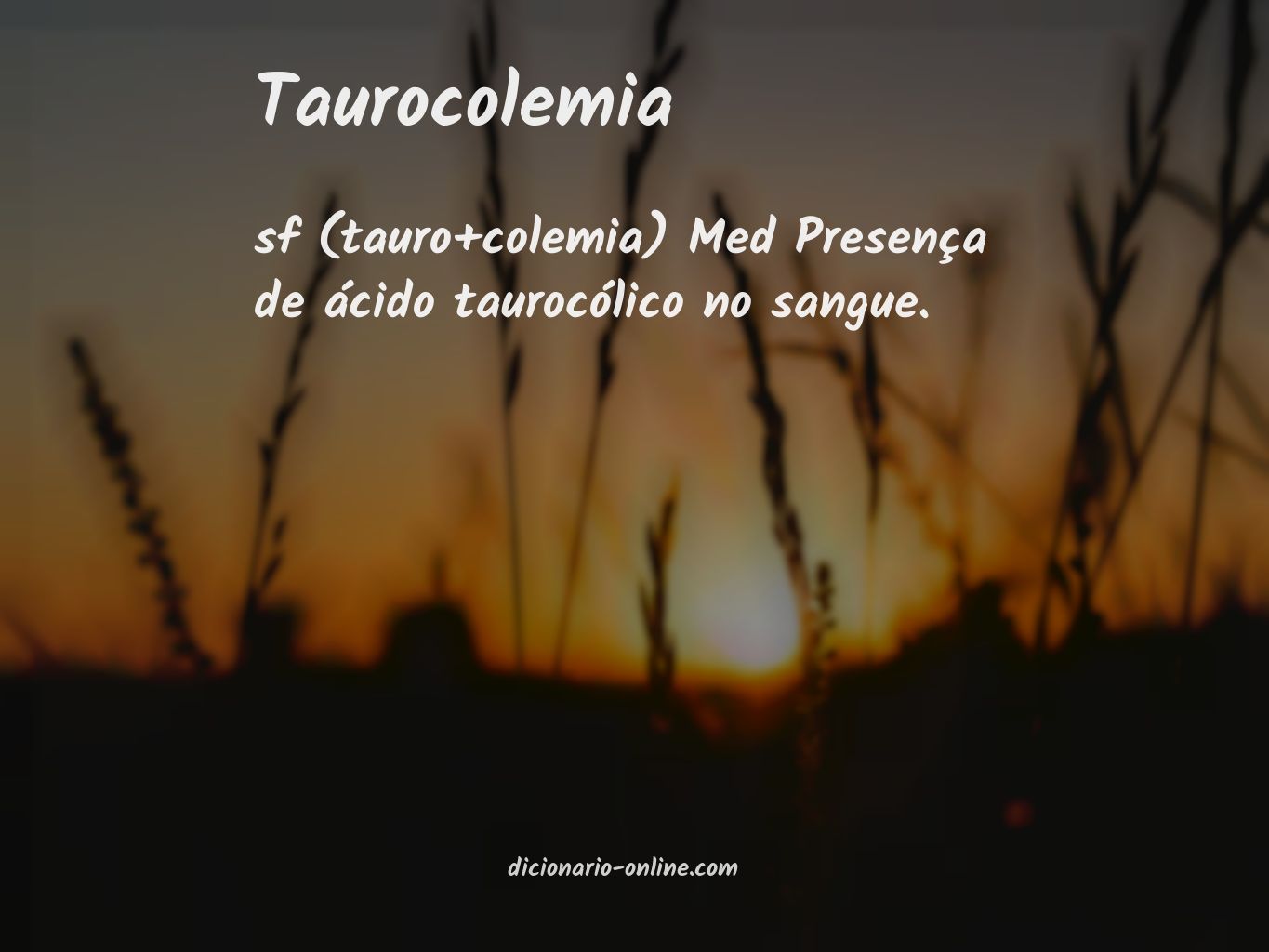 Significado de taurocolemia