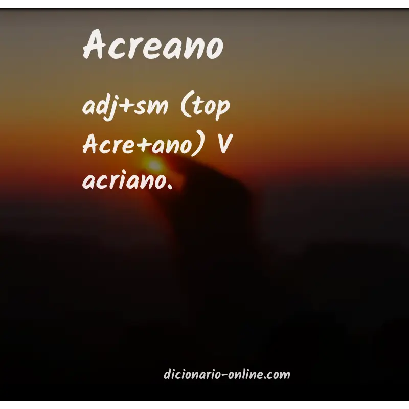 Significado de acreano