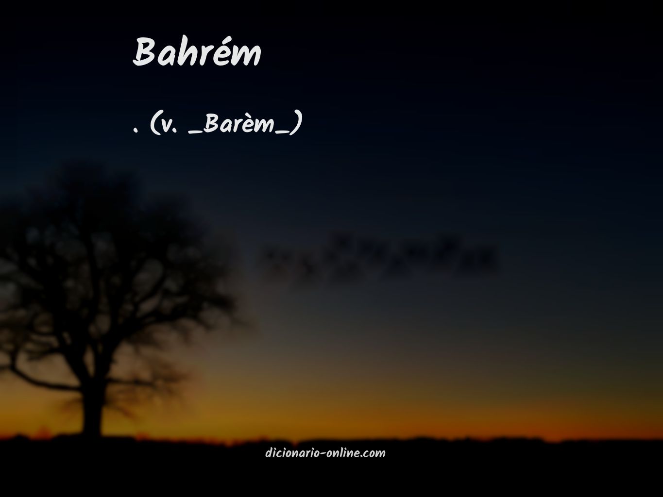 Significado de bahrém