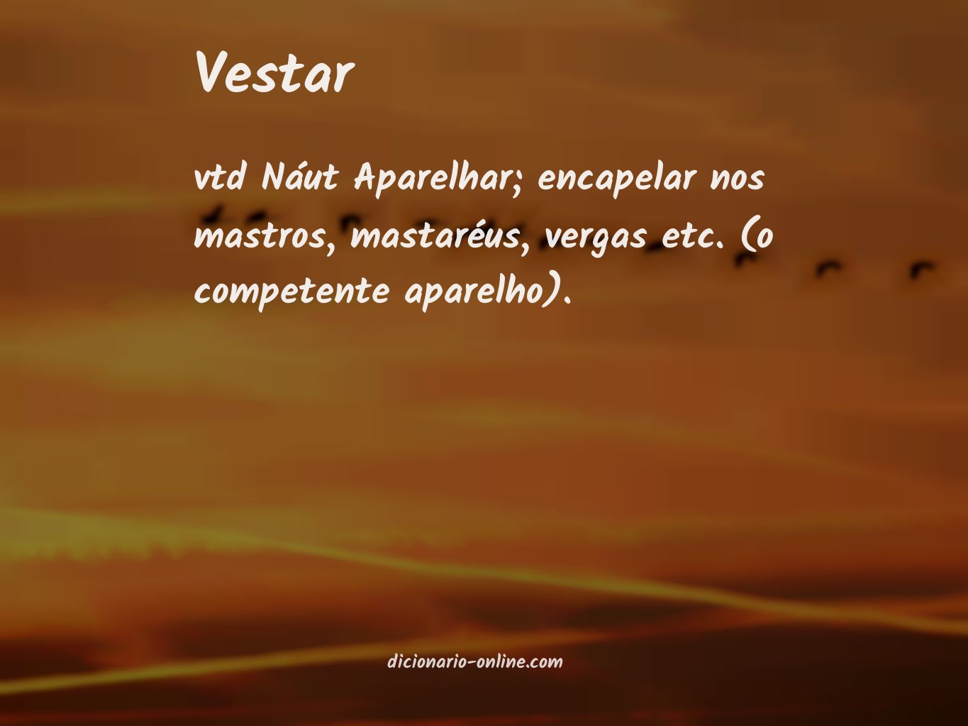 Significado de vestar