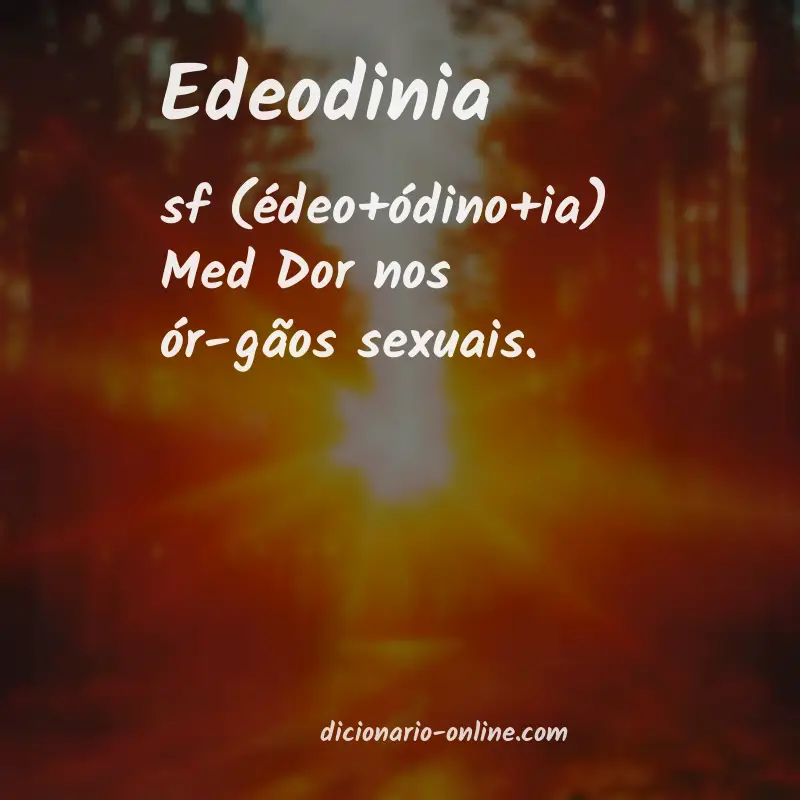 Significado de edeodinia