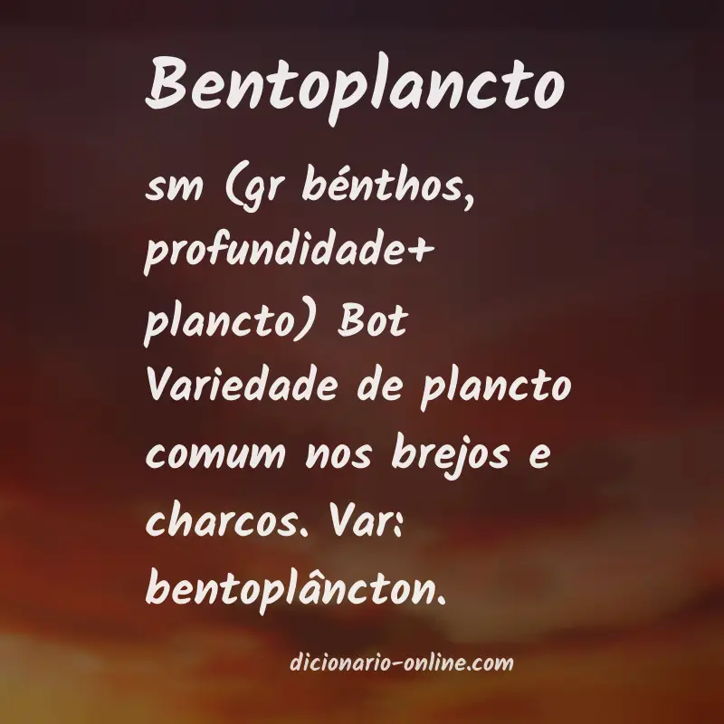 Significado de bentoplancto