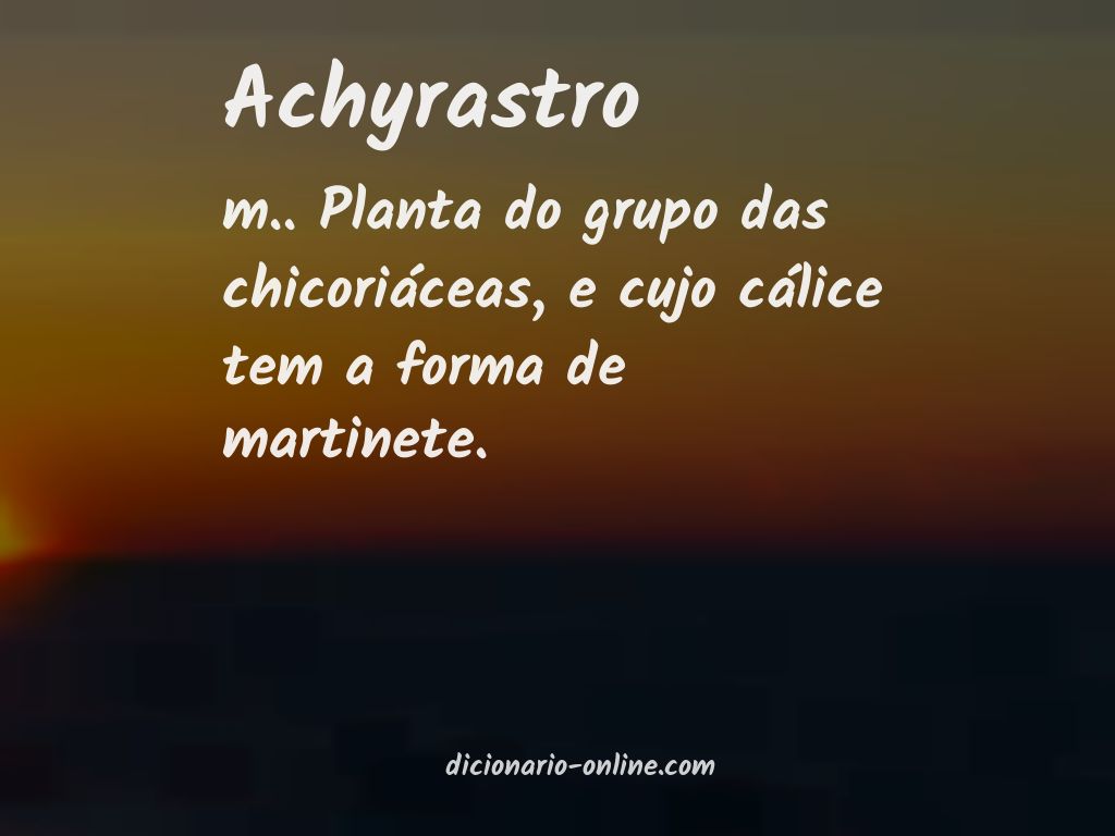 Significado de achyrastro