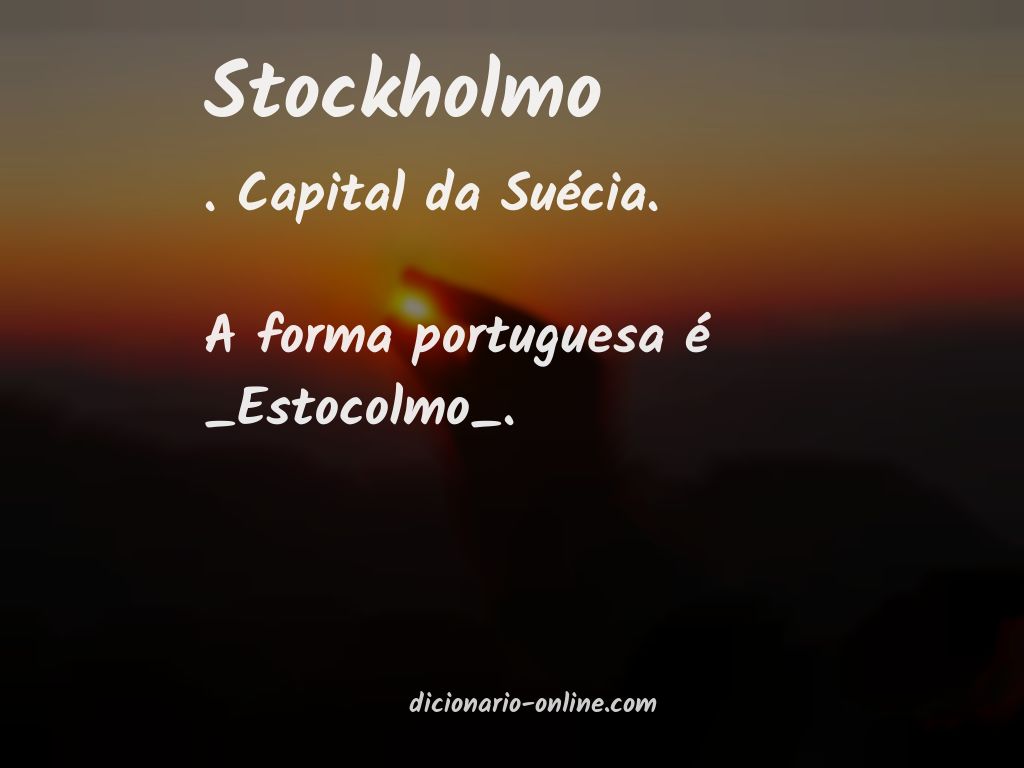 Significado de stockholmo