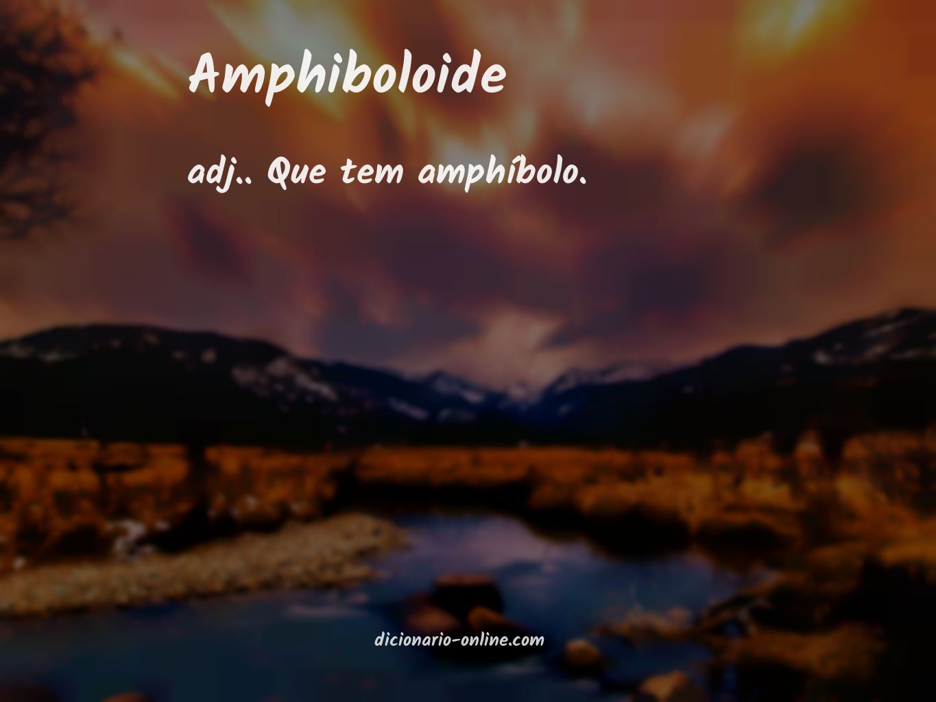 Significado de amphiboloide