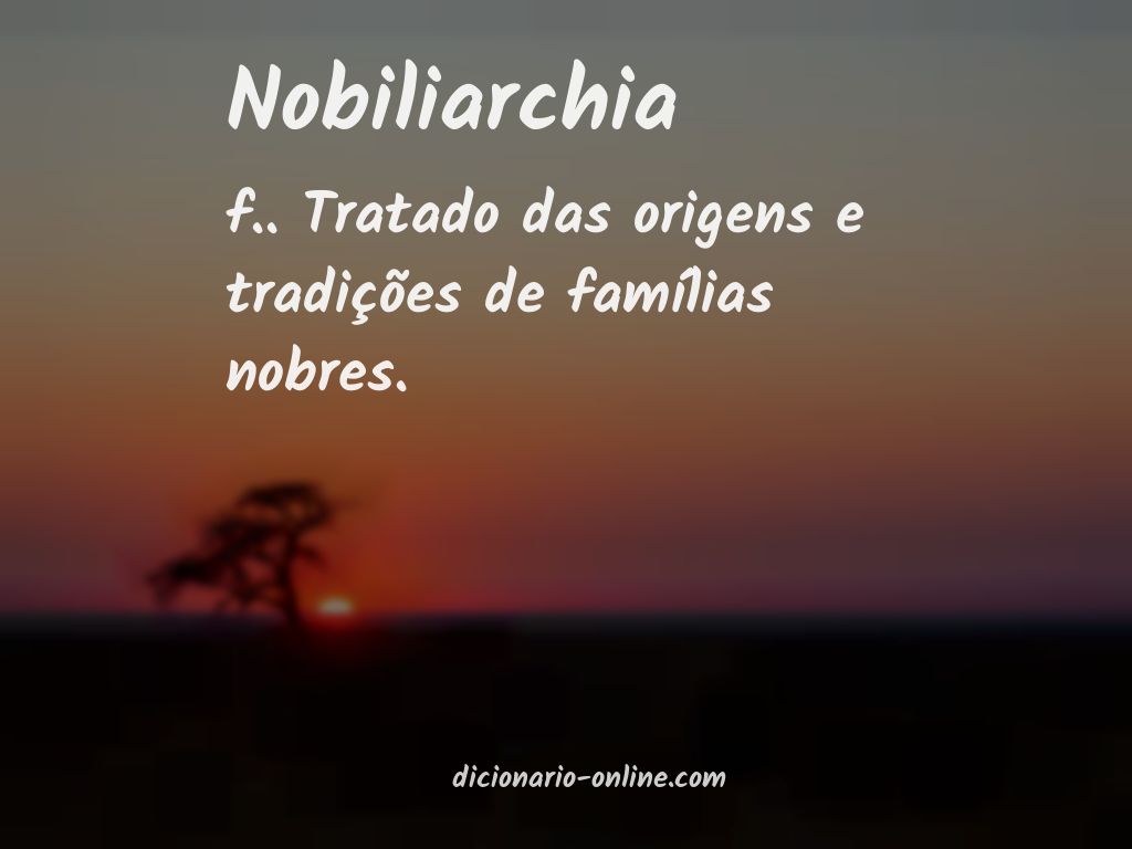 Significado de nobiliarchia